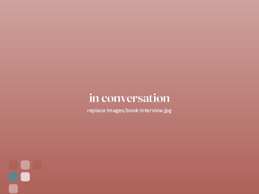 Maryam in conversation during a book interview